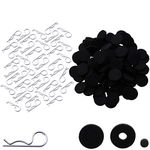 Hobbypark 200pcs RC Body Clips Pins & Foam Body Washers for All 1/10 1/12 Scale Traxxas Redcat HPI Himoto HSP Exceed RC Cars Parts Trucks Buggies Body Shell Replacement (Silver Clips)