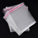 Koogel 220PCS Cellophane Bags, Self Sealing OPP Poly Bags Clear Resealable Cellophane Cello Bags for Cookies Sweets Gifts Jewellery 9 x 12 cm