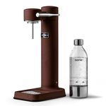 Aarke Carbonator 3 Sparkling Water Maker – Stainless Steel Soda Maker with BPA-Free PET Bottle (800ml), Compatible with 60L CO₂ Cylinders – Burgundy