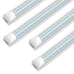 SHOPLED LED Shop Light 2ft, 28W 4200LM 6000K, D Shape, Linkable Tube Lights, T8 Shop Lights for Wardrobe, Cabinet, Workbench, Workshop, ETL Listed, 4 Pack