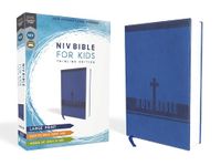 NIV, Bible for Kids, Large Print, Leathersoft, Blue, Red Letter, Comfort Print: Thinline Edition