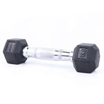 Kobo IMPORTED HOME GYM EXERCISE 1 KG X 2 (Total 2 KG) CARDIO AEROBIC TRAINING FITNESS GRIPPY HEX RUBBER DUMBBELL (Pair)