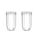 Sduck Tall Cups for Magic Bullet Blender Juicer - 2 Packs - 16oz Replacement Cup (Not for Nutribullet)