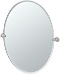 (Satin Nickel) - Gatco 4699LG Channel Satin Nickel Large Tilting Oval Mirror