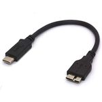 OpenII Short USB C to Micro B Cable - Type C 3.0 to Micro B Cord for Toshiba Seagate, WD West Digital External Hard Drive,HDD, Camera, Galaxy S8/S9