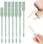 2-in-1 Nasal Hair Cutter, 2025 New Double Sided Nose Hair Knife, Portable Nostril Hair Remover Tool, 360° Rotating Nose Hair Trimmer with Ear Picker for Women and Men (Green, 12 PCS)