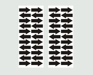 44 Vinyl Arrows 40 mm Long self-Adhesive (Black)