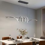 Mikeru 150CM Spiral Pendant Lighting, 3000K/4500K/6000K Dimmable Pendant Light 10%-100% Kitchen Island Pendant Light 1.5 Metre Adjustable Height Cord for Dining Rooms Home Decor