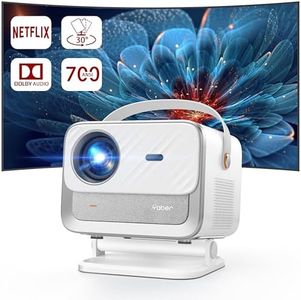 Projector [Netflix Certified & Dolby Audio]26000 Lumens Portable Projector Auto Focus Keystone, YABER V12 Outdoor Projector WiFi 6 Bluetooth Full HD 1080P 60Hz, Smart Movie Projector for Home Theatre