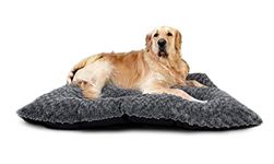 Victoria & Carter Large Dog Bed (102 x 70cm) Ultra Soft Pet Bed, Premium Plush Mattress Cushion For Medium Or Large Size Pets, Can Be Used For Dog Crate. Machine Wash & Dryer Friendly. (Charcoal)