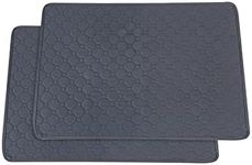 KALINCO Washable Dog Pee Pads, Reusable Whelping Pads, Non-Slip Waterproof Dog Mat, Potty Training Pad for Dogs, Cats (28" x 20" (2Pack), Gray)