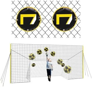 Open Goaaal Soccer Goals & Backstop Net with Rebounder - All-in-One Soccer Practice Target for Backyard - Junior Size (2 Pack)