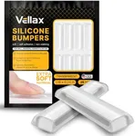 Vellax Self Adhesive Cabinet Door Bumpers - 25 pcs Door Slam Stopper, Cabinet Bumpers for Wall Protection, Kitchen Furniture, Decor, Drawer Stops, 1.18"L x 0.24"W x 0.1"