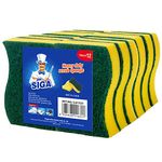 MR.SIGA Heavy Duty Scrub Sponge, Pack of 12, Size:11 x 7 x 3 cm, 4.3" x 2.8" x 1.2"