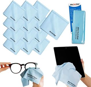 Elite Tech Gear Microfiber Cloth - 13-Pack Oversized Microfiber Cleaning Cloths. Washable High Tech Eyeglass Cleaning Cloths for Electronics, Glasses, Screens and Lenses. Sizes 6" x 7" and 12" x 12"