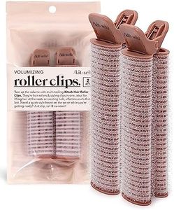 Kitsch Instant Volumizing Hair Clips for Women - Roller Clips for Volume, Curls & Root Lift for All Hair Types, Volumizing Hair Root Clips for Effortless Curl That Last, Easy to Use - 2pcs Terracotta