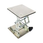 TEXALAN(R) 8x8" Lab Scissor Jack Lift Table SS304 Max. Height of 10" 33LBS Load