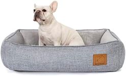 ATIFBOP Orthopedic Dog Bed, Memory Foam Dog Sofa with Removable Cover, Cooling Energy Gel. Couch, Pain Relief Pet Bed (33x23x9 inch, Grey)