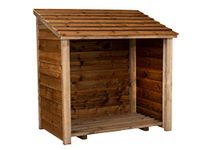 Wooden Log Store (1 cubic meter capacity) (W-119cm, H-118cm, D-71cm) (Brown)