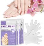 Hand Mask, 5 Pairs Hand Moisturizing Gloves Mask, Hand Spa Mask Infused Collagen, Serum, Vitamins, Natural Plant Extracts for Dry, Cracked Hands, Repair Rough Skin