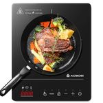 Aobosi Induction Hob,Single Induction Cooker with Portable Ultra-thin Body(32 * 26 * 4.2),20 Power and Temperature levels,Booster Function 2000W,Safety Lock,10H Timer