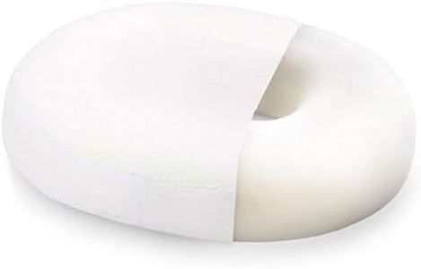 DMI Seat Cushion Donut Pillow and Chair Pillow for Tailbone Pain Relief, Hemorrhoids, Prostate, Pregnancy, Post Natal, Pressure Relief and Surgery, 18 x 15 x 3, White