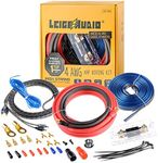 4 Gauge Amp Wiring Kit Ture 4 AWG Amplifier Installation Wiring Kit - Car Subwoofer Wiring Kit Helps You Make Connections and Brings Power to Your Radio, Subwoofer and Speakers