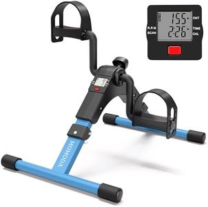 Pedaltrainer Bein- und Armtrainer mit LCD-Monitor faltbar (schwarz/blau)