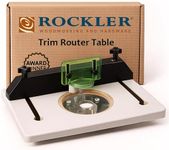 Rockler Trim Router Table – Adjustable Table Router w/Pre-Drilled Holes on Back - Router Table w/High-Visibility Bit Guard, 1/4" Thick Acrylic Base – Router Tools for Woodworking