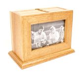 ukgiftstoreonline Oak Wood Wooden Photo Frame Box with pull out Albums