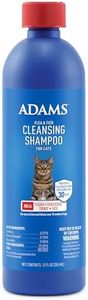 Adams Flea & Tick Cleansing Shampoo for Cats ; Flea and Tick Treatment for Cats and Kittens ; Kills Fleas, Flea Eggs, Brown Dog Ticks, American Dog Ticks, and Lice ; 12 Oz