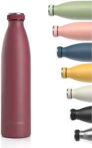 LARS NYSØM Gourde INOX 1000ml | 1L Bouteille d’eau isolée | Gourde étanche pour Le Sport, la Bicyclette, Les Enfants (Berry Red, 1000ml)