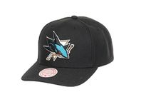 Mitchell & Ness San Jose Sharks Black NHL Team Ground 2.0 Pro Snapback Cap - One-Size