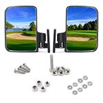 YGOLF Golf Cart Side Mirrors (Black+White)