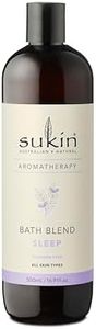 Sukin Aromatherapy Sleep Bath Blend 500mL, Feel Relaxed with Lavender Essential Oil, Mountain Pepper Berry & Magnesium, Australian Made & Owned, Vegan, Cruelty-Free