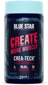 Blue Star Nutraceuticals CREA-TECH - Creapure Creatine Monohydrate - w/Electrolytes. Creatine + Electrolytes Capsules - Build Muscle and Increase Strength | 30 Day Supply - 120 Veggie Capsules