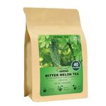 FullChea - Bitter Melon Tea, 2g X 40 Count - Premium Natural Dried Momordica Charantia - Cut & Sifted - Non-GMO - Caffeine-free