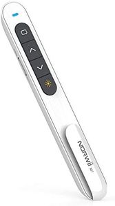 NORWII N27 Presentation Clickers, 328FT Powerpoint Clicker Wireless Presenter Remote, 2.4GHz Hyperlink Volume Presentation Clicker for Powerpoint Computer Laptop Mac(White)