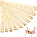 Sasylvia 20 Pcs Pottery Teaching Rolling Mud Stick Guide Mudboard Guide Wooden Strips Rolling Pin Guides Pottery Tools and Supplies for Manual Pottery Polymer Clay Tool Gift Craft (Assorted Sizes)