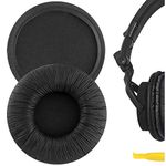 Geekria QuickFit Protein Leather Replacement Ear Pads for Sony MDR-V55 V500DJ Headphones Earpads, Headset Ear Cushion Repair Parts (Black)