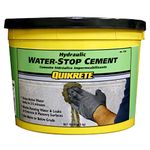 Quikrete Rapid Setting, Hydraulic Water Stop Cement, Sets in 3 to 5 Minutes to Patch Concrete & Masonry, For Pools and Foundations, 10 Pounds