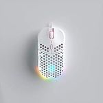 Ghost M1 Mouse White - Quicker and More accurately - Sensor PixArt 3360 - The Average Response time is Under 1ms - Full RGB via Mouse Software - Lightweight Sleeve Cord