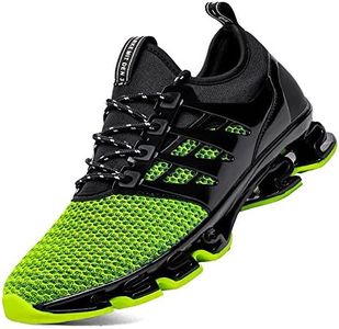 SKDOIUL Fashion Sneakers for Men Jogging Shoes mesh Breathable Comfort Stylish Sport Running Athletic Walking Shoes Cross Green Trainers Size 11