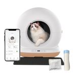 WeeKett Smart Cat Litter Box with App, Large 75L Capacity, Self Cleaning Cat Litter Tray - Automatic Odour Control, Quiet Operation, Easy Maintenance, Compatible with Clumping & Natural Litters