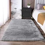 Latepis 3x5 Faux Sheepskin Rug, Fau