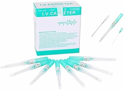 Piercing Needles,KingWei 50PCS 18G IV Catheter Needles 18 Gauge Disposable Stainless Steel Hollow Body Piercing Needles for Ear Nose Belly Navel Nipple Piercing(18G)