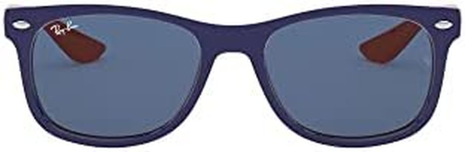 Ray-Ban Unisex Kids New Wayfarer Junior Sunglasses, Top Blue on Orange, 48 UK