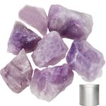 1.1lb Bulk Raw Amethyst Stone Rough Crystal-Natural Raw Stones Crystal for Tumbling, Cabbing, Fountain Rocks, Decoration,Polishing, Wire Wrapping, Wicca & Reiki Crystal Healing