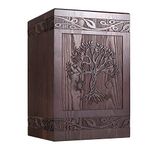 DGDCDV Cremation Urns for Human Ashes Adult Male Female, Wooden Tree of Life Urns Box and Casket for Ashes Men Women Child, Pets Cat Dog Urn, Large Burial Funeral Urns for Ashes, Holds Up to 222 LBS