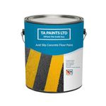 T A Paints Ltd Non Slip Floor Paint Multi Surface Concrete Brick Stone Wood Metal Floors Workshops Factory Steps Showroom Garage Floors (2.5L Grey BS 18 B 25)